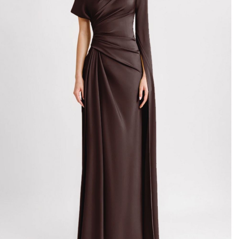 Elegant Brown Evening Gown